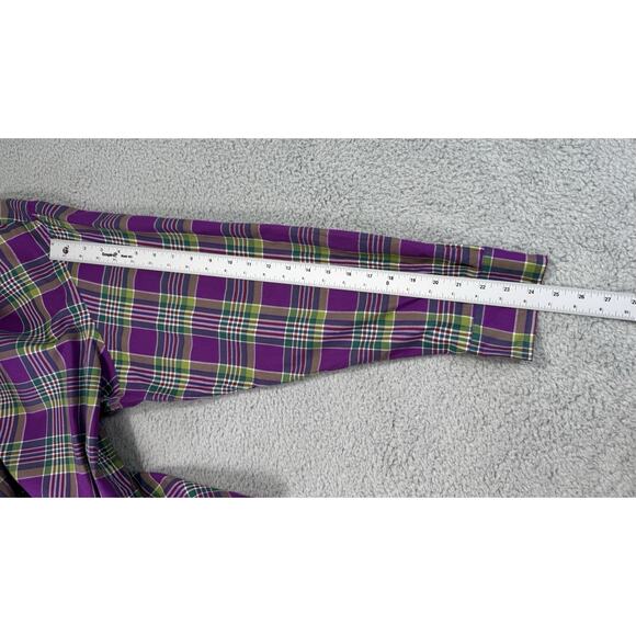 VTG Polo Ralph Lauren Mens XXL Flannel Purple Multicol Plaid Shirt MADE IN ITALY - Picture 10 of 15